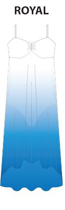 Custom Color Ombre Long Chiffon Dress
