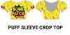 Custom Soul Patch Puff Sleeve Crop Top