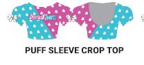 Custom Sweethart Hologram Puff Sleeve Crop Top