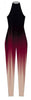 Custom Inked Solid Color Lycra Halter Open Back Unitard