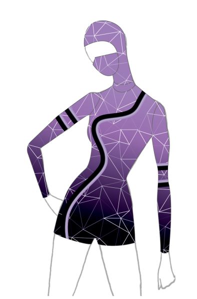 Custom Time Traveler LS Tneck Zipper Back Biketard
