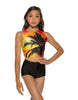 Tropical Sleeveless Crop Top