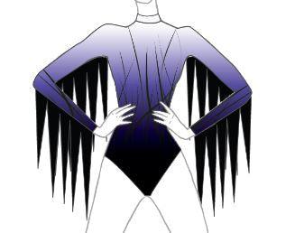 Ursula (Reeds) Tneck LS Keyhole Leotard