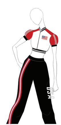 Custom USA Puff Sleeve Cropped Jacket