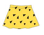 Custom Stone Age Triangles Top Skirt