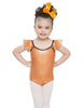 Happy Halloween Solid Camisole Flutter Sleeve Leotard