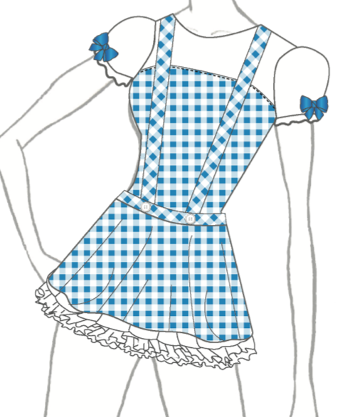 Custom Inked Dorothy Puff Sleeve Leotard