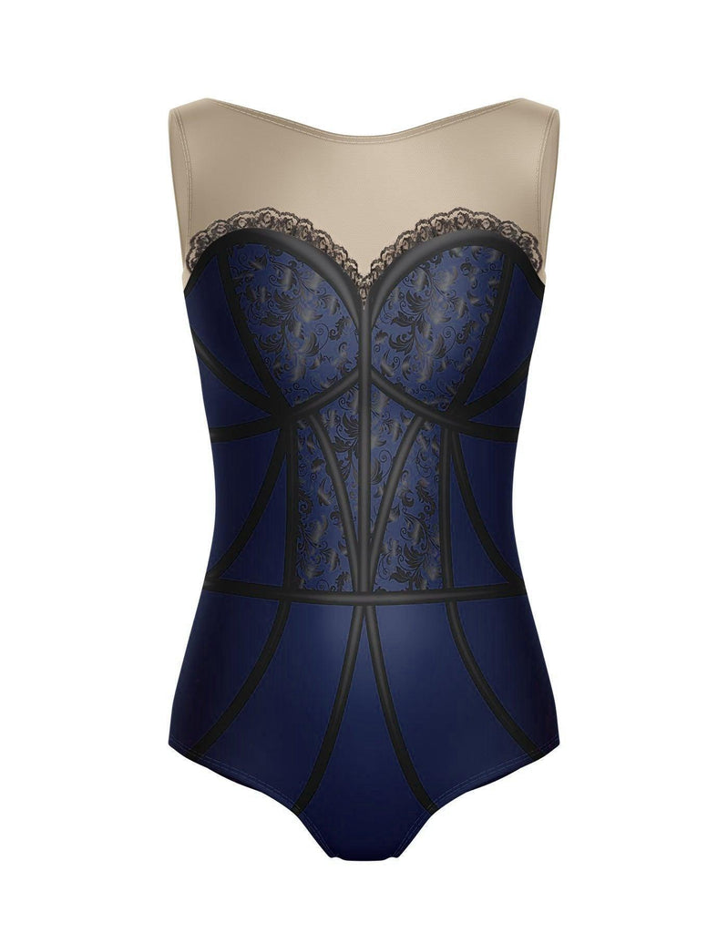 DARK BLUE CORSET BODYSUIT